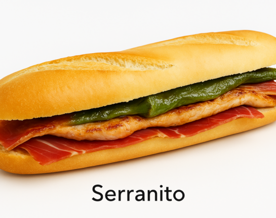 SERRANITO | jamon serrano, york, bacon, huevo revuelto y salsa