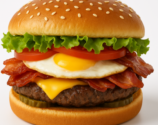 SUPER DE ANGUS | york, queso, bacon, huevo o tortilla